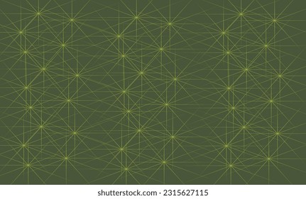 Lines geometric decorative abstract vector for gift wrapping paper and for background template with moss green background color