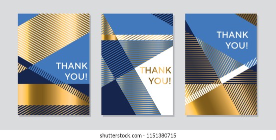 Lines geometric pattern for cards or covers. Geometry stock vector illustration. Gold and sea blue stripes design element for elegant festive projects and awards.  
