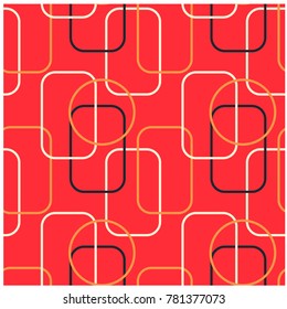 Lines geometric shapes seamless pattern. Design for print, fabric, textile. Seamless wallpaper