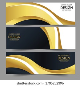 Lines golden geometric colors. Abstract geometric texture. Vector banner background .Eps10 Abstract swoosh background. Abstract corporate business banner web template, horizontal advertising.