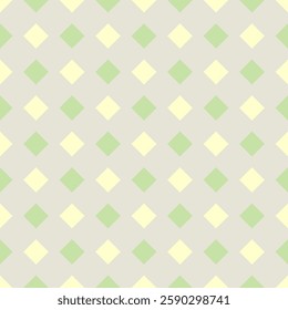 lines of green and yellow rhombus. gray geometric repetitive background. vector seamless pattern. fabric swatch. wrapping paper. design template for textile, linen, home decor