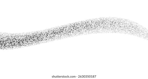 Lines halftone gradient texture. Vanishing polka dot background. Repeating dots gradation pattern modern abstract simple