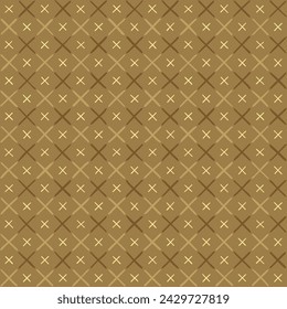 lines of hand drawn crosses. sandy brown repetitive background. vector seamless pattern. geometric fabric swatch. wrapping paper. textile continuous design template