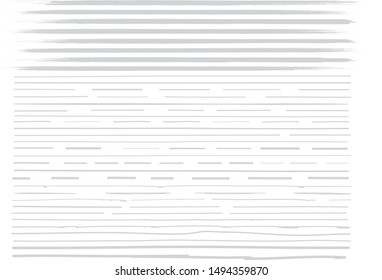 Lines hand drawn paint brush stroke. Vector set isolated on white. Collection of distressed, doodle, pen and pencil lines. Hand drawn scribble. Gray border, ink and grunge brush stroke lines, vector