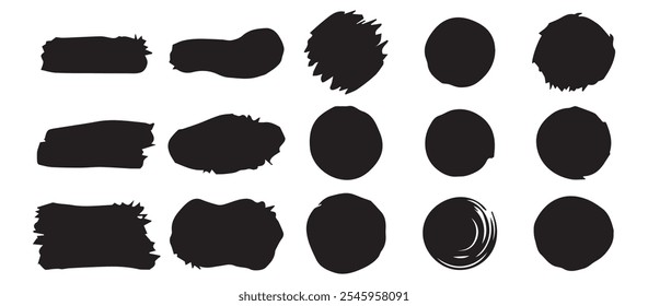 Lines hand-drawn paint brush stroke. Black brush stroke grunge banner. Vector illustration EPS 10
