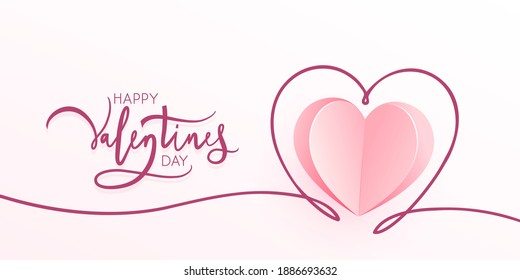 Lines heart shaped for Valentine's Day design. Vector Illustration