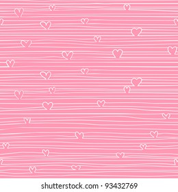 Lines and hearts Seamless Pattern.  Can be used for wallpaper, pattern fills, web page background, surface textures.