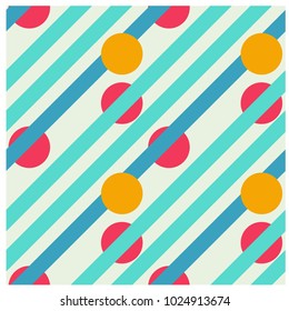 Lines and hidden circles seamless pattern. Design for print, fabric, textile. Seamless wallpaper.