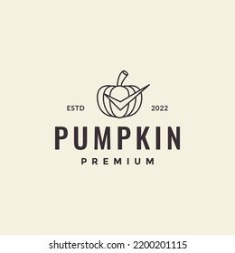 lines hipster good pumpkin logo design