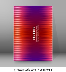 Lines horizontal background advertising brochure design elements. Blurry light glowing graphic form for elegant flyer. Vector illustration EPS 10 for booklet layout, wellness leaflet, newsletters