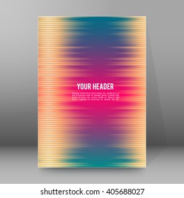 Lines horizontal background advertising brochure design elements. Blurry light glowing graphic form for elegant flyer. Vector illustration EPS 10 for booklet layout, wellness leaflet, newsletters