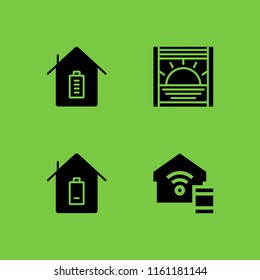 lines icon. 4 lines set with architecture and city vector icons for web and mobile app