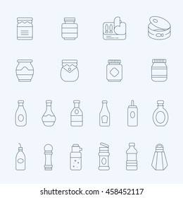 Lines icon set - ketchup