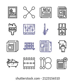 lines Icon Set with line icons. Modern Thin Line Style. Suitable for Web and Mobile Icon. Vector illustration EPS 10.