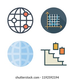 lines icon set. vector set about stairs, worldwide and symmetry icons set.