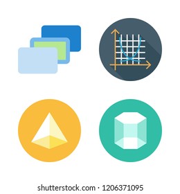 lines icon set. vector set about prism, symmetry and depth perception icons set.