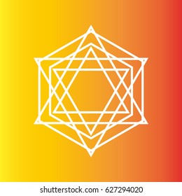 Lines icon symbol star 6 points hexagonal