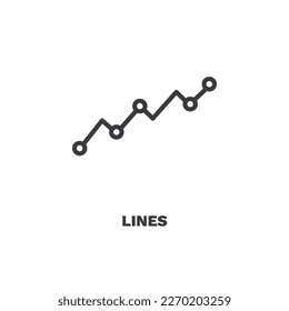 lines icon.Thin line lines icon from business collection. Outline vector isolated on white background. Editable lines symbol can be used web and mobile