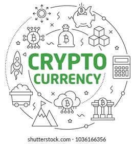 Lines illustration crypto currency