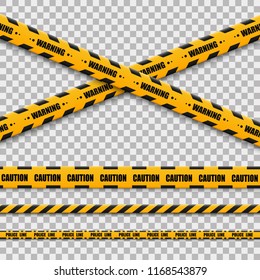Lines isolated. Warning tapes. Caution. Danger signs. Vector illustration.