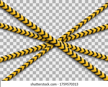 Lines isolated. Warning tapes. Caution. Danger signs. Vector illustration.