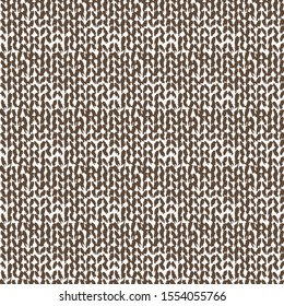 Lines knit texture geometric vector seamless. Knitwear fabric print. Knitted seamless pattern. Knitted background.                                                                                      