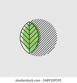Lines Leaf Biotechnology Vector Image