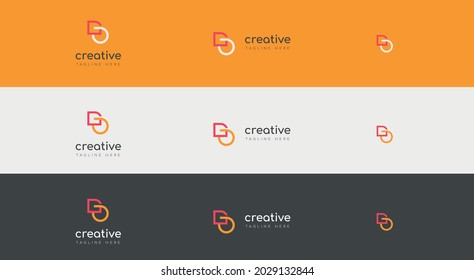 Letra de línea G y concepto de logotipo de círculo