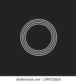 Lines letter O, thread maze style vector latin letter for logo and monogram. Typography design.