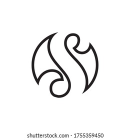 lines letter S design vector illustration