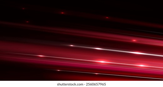 Lines of light, speed and movement. Abstract futuristic background with glowing light effect.Vector illustration. Modern abstract high speed light effect. Technology futuristic dynamic motion. 