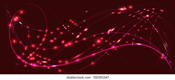 Lines, lights. Vector illustration. 