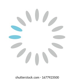 lines loading circle flat style icon design, Progress upload interface download website internet digital and downloading theme Vector illustration