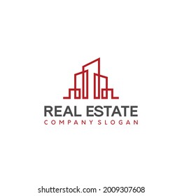 Lies Logo Eigenschaft. Abstrakte Vorlage für das Design von Logos auf der Landseite von Immobilien für Unternehmen. Gebäude Vektor Silhouette
