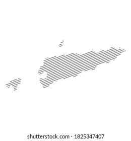 Stadtplan von Osttimor einzeln auf weißem Hintergrund