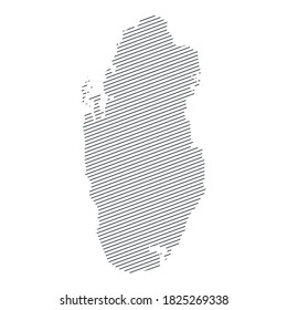 Stadtplan von Quatar einzeln auf weißem Hintergrund