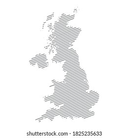 Lines Map Uk Isolated On 260nw 1825235633 