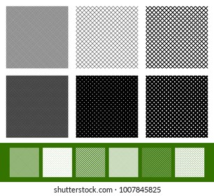 Lines, mesh, grid seamless tile set (Each tile is repeatable)