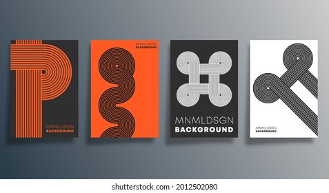 Lines minimal design for flyer, poster, brochure cover, background, wallpaper, typography, or other printing products. Vector illustration.