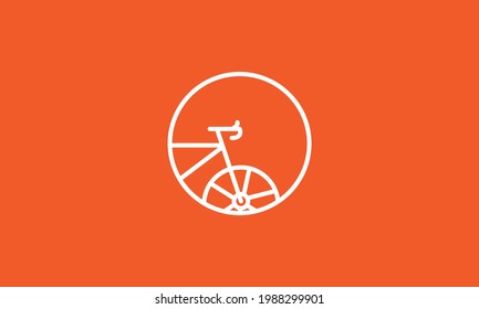 lines modern bicycle logo symbol vector icon illustration graphic design