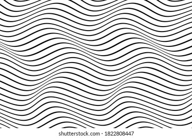 Lines in modern style. Line art minimalist print. Pattern geometric style. Technology background. Creative geometric wallpaper. Cover template, banner. Black and white vector illustration.