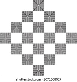 Lines Motif Pattern. Contemporary Decoration for Interior, Exterior, Carpet, Textile, Garment, Cloth, Silk, Tile, Plastic, Paper, Wrapping, Wallpaper, Pillow, Sofa, Background, Ect. Vector