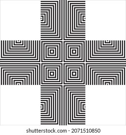 Lines Motif Muster. Zeitgenössische Dekoration für die Inneneinrichtung, Außenbereich, Teppichboden, Textilien, Kleidung, Tuch, Seide, Tile, Plastik, Papier, Umhüllung, Tapete, Kissen, Sofa, Hintergrund, Ekt. Vektorgrafik