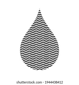 
Lines Motif Pattern Water Drop-Shaped. Water Illustration for Logo Element. Vector Illustration