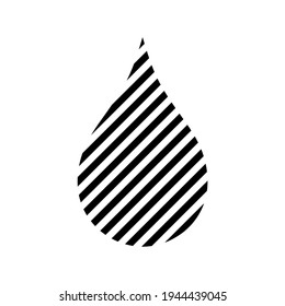 Lines Motif Pattern Water Drop-Shaped. Water Illustration for Logo Element. Vector Illustration 