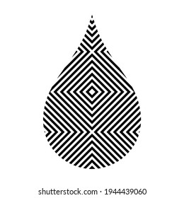 Patrón De Líneas Motif Agua De Forma Desplegable. Ilustración de agua para el elemento Logo. Ilustración vectorial 