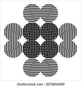 Lines Motifs Pattern Circle-Shaped. Decoration for Interior, Exterior, Carpet, Textile, Garment, Cloth, Silk, Tile, Plastic, Paper, Wrapping, Wallpaper, Pillow, Sofa, Background, Ect. Vector 