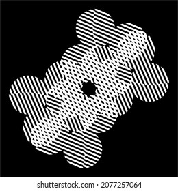 Lines Motifs Muster Circle-Shaped. Dekoration für die Inneneinrichtung, Außenbereich, Teppichboden, Textilien, Kleidung, Tuch, Seide, Tile, Plastik, Papier, Umhüllung, Tapete, Kissen, Sofa, Hintergrund, Ekt. Vektorgrafik 
