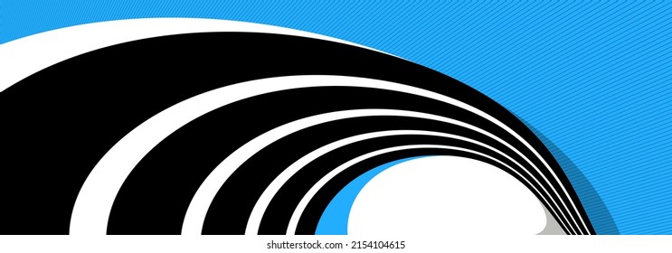 Lines in motion vector abstract background, 3D perspective creative optical design with stripes, sound and music concept, flowing lines.