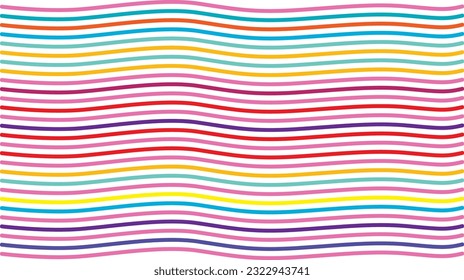 The lines are not neatly arranged in gradient colors.